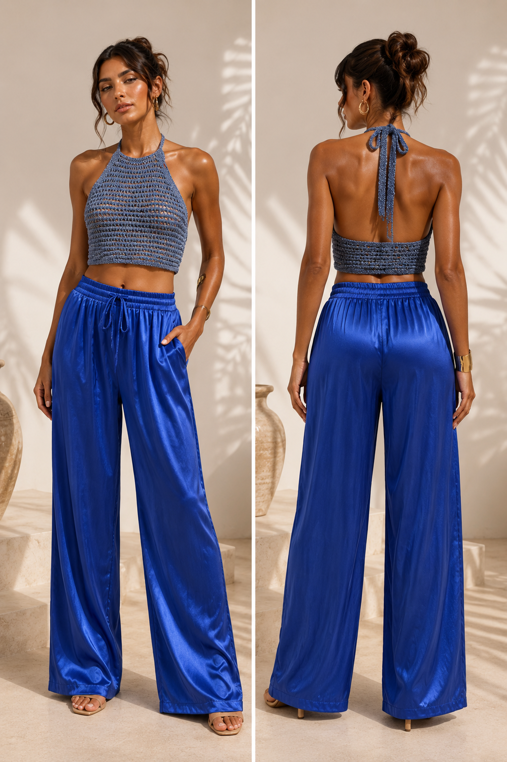 Pantaloni Satin