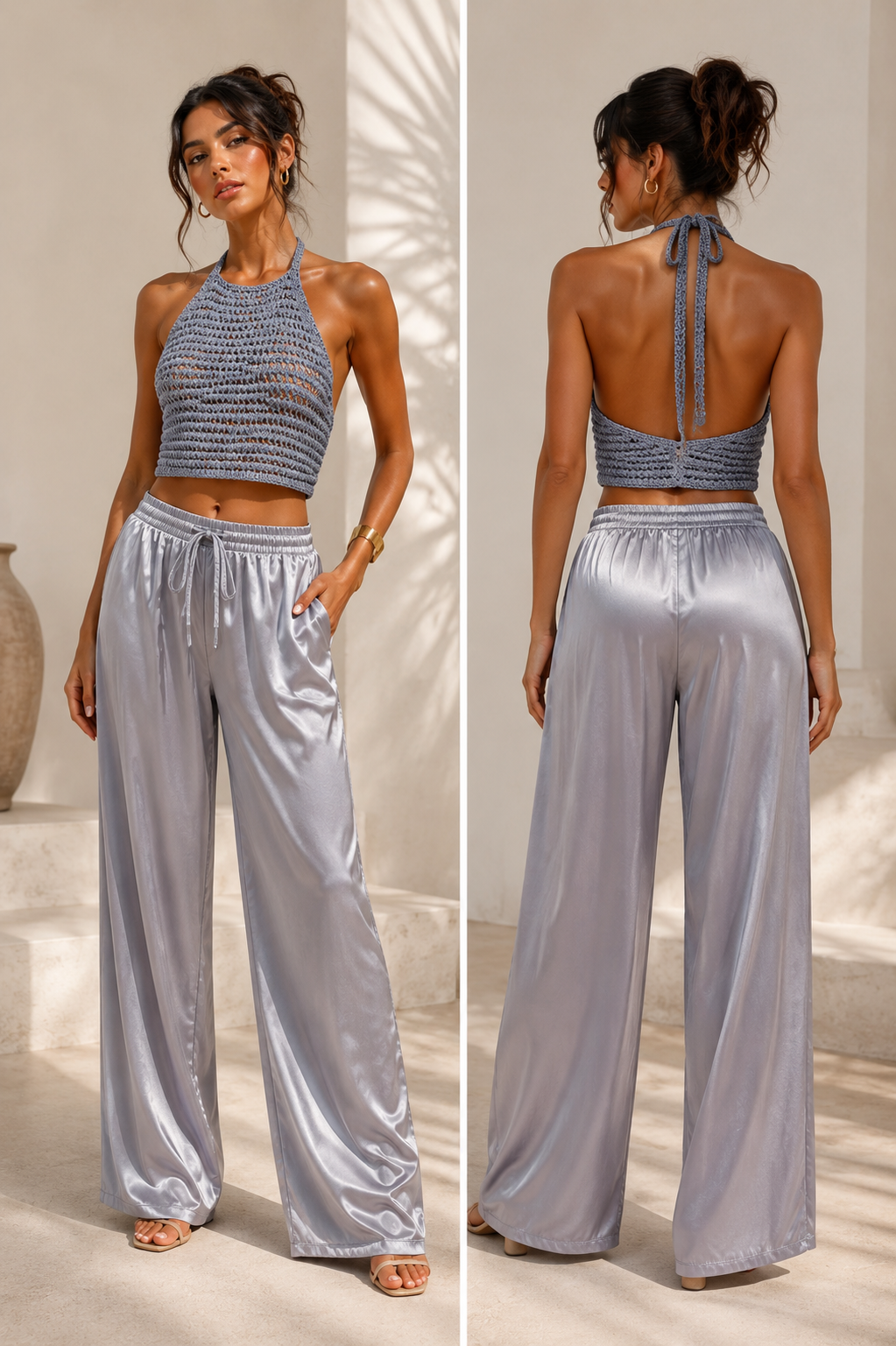 Pantaloni Satin