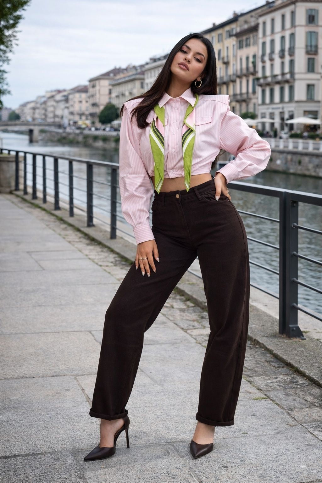 Jeans balloon marrone