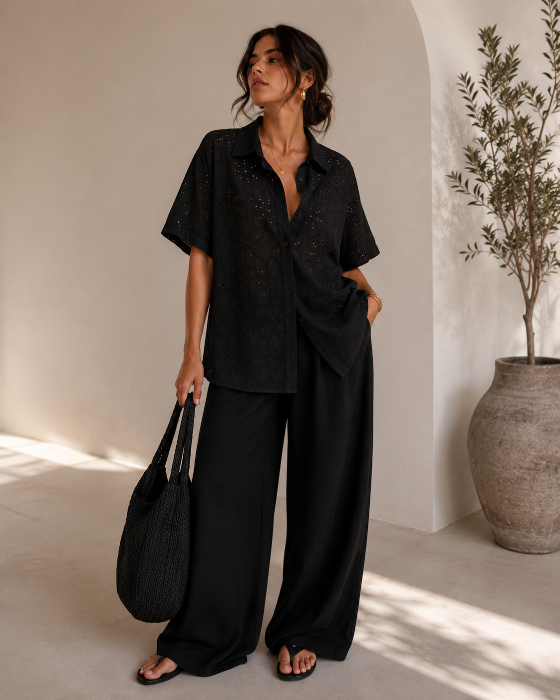 Camicia Pizzo Sangallo