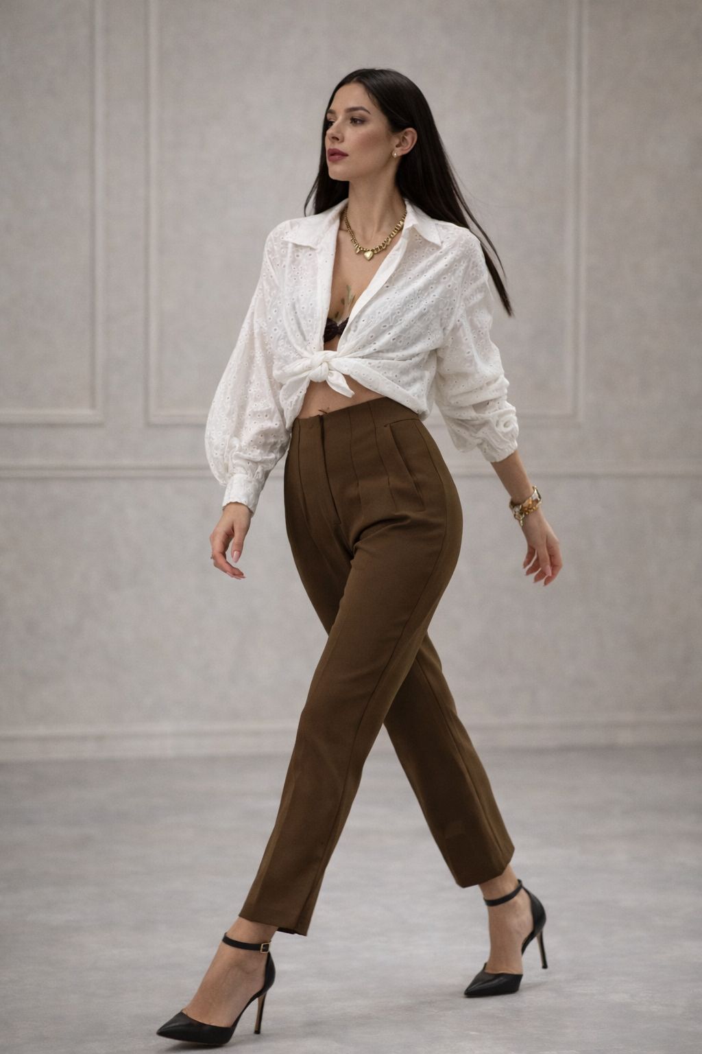 Pantalone Capri marrone