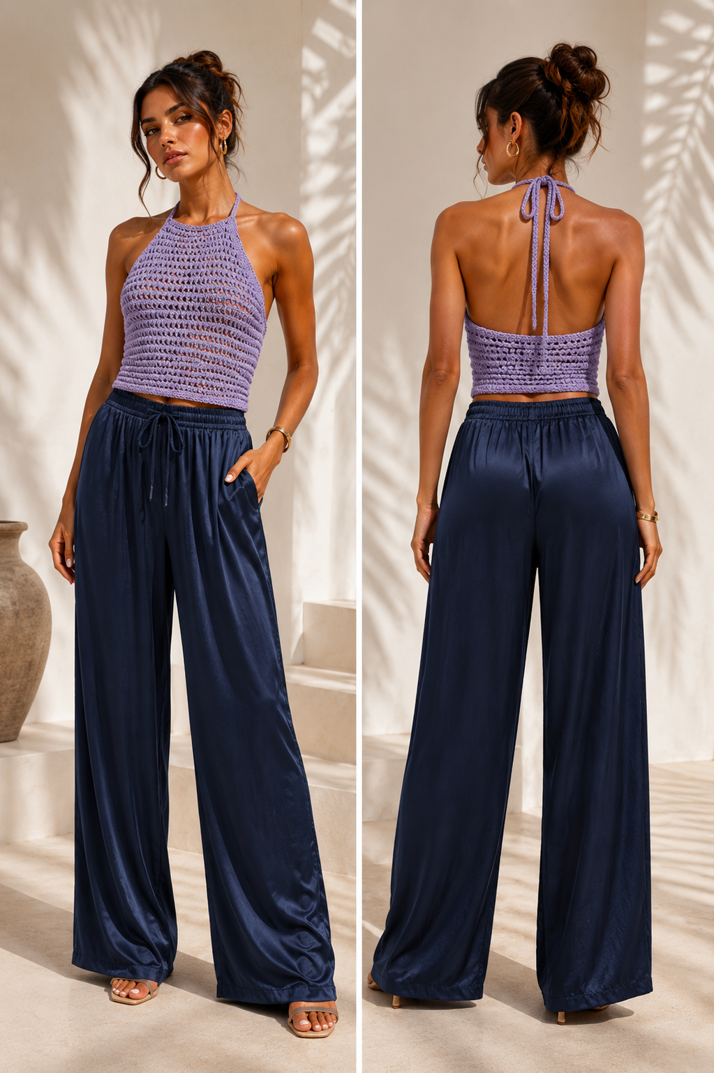 Pantaloni Satin