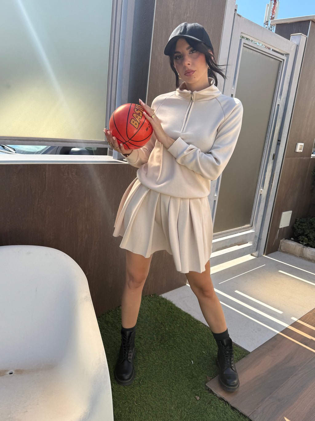 Coordinato cheerleader beige