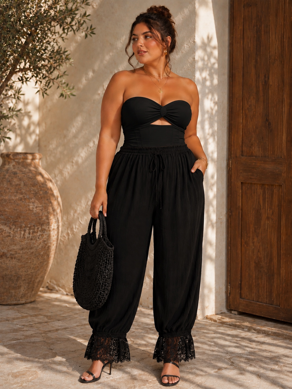 Pantalone con Pizzo Curvy