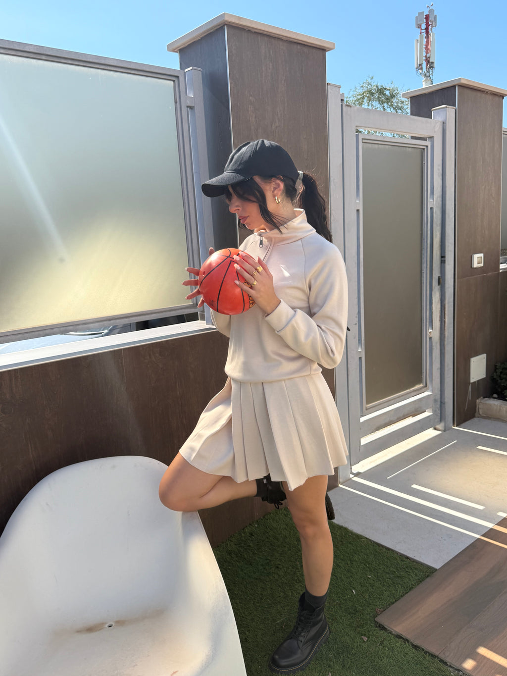 Coordinato cheerleader beige