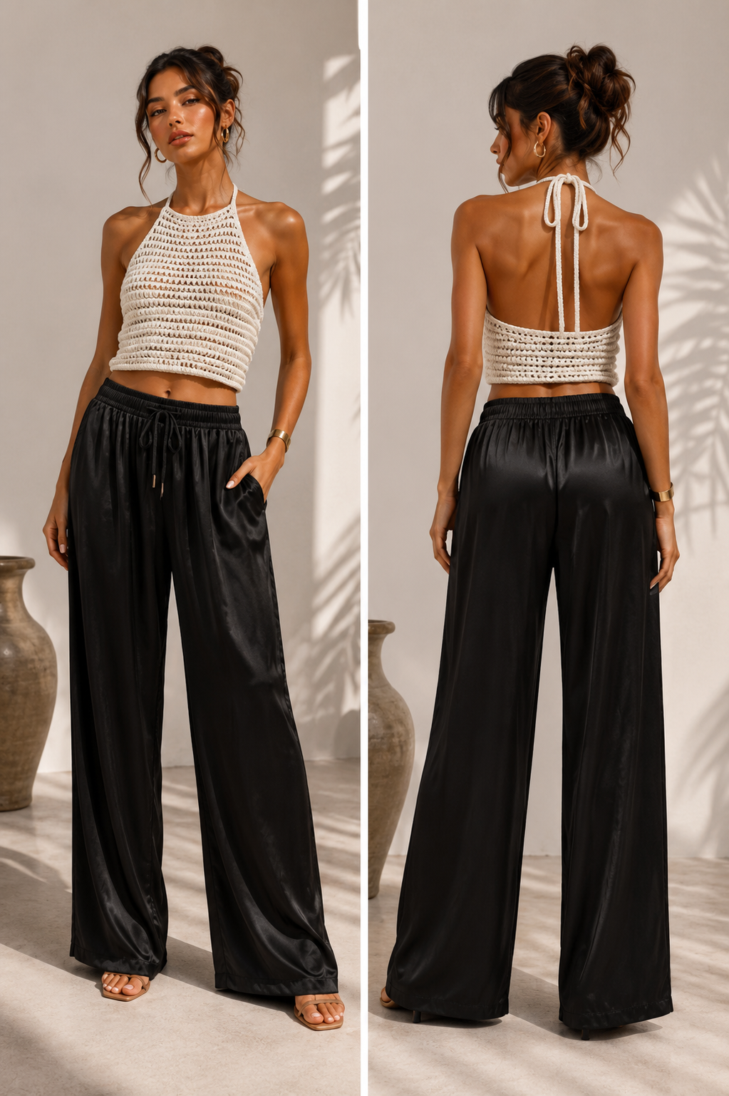 Pantaloni Satin