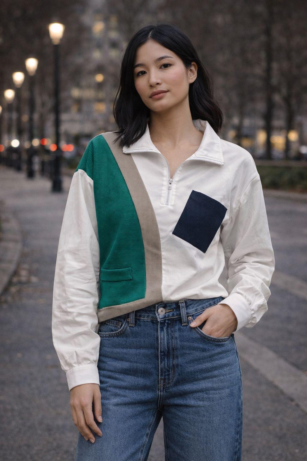 Camicia bicolor