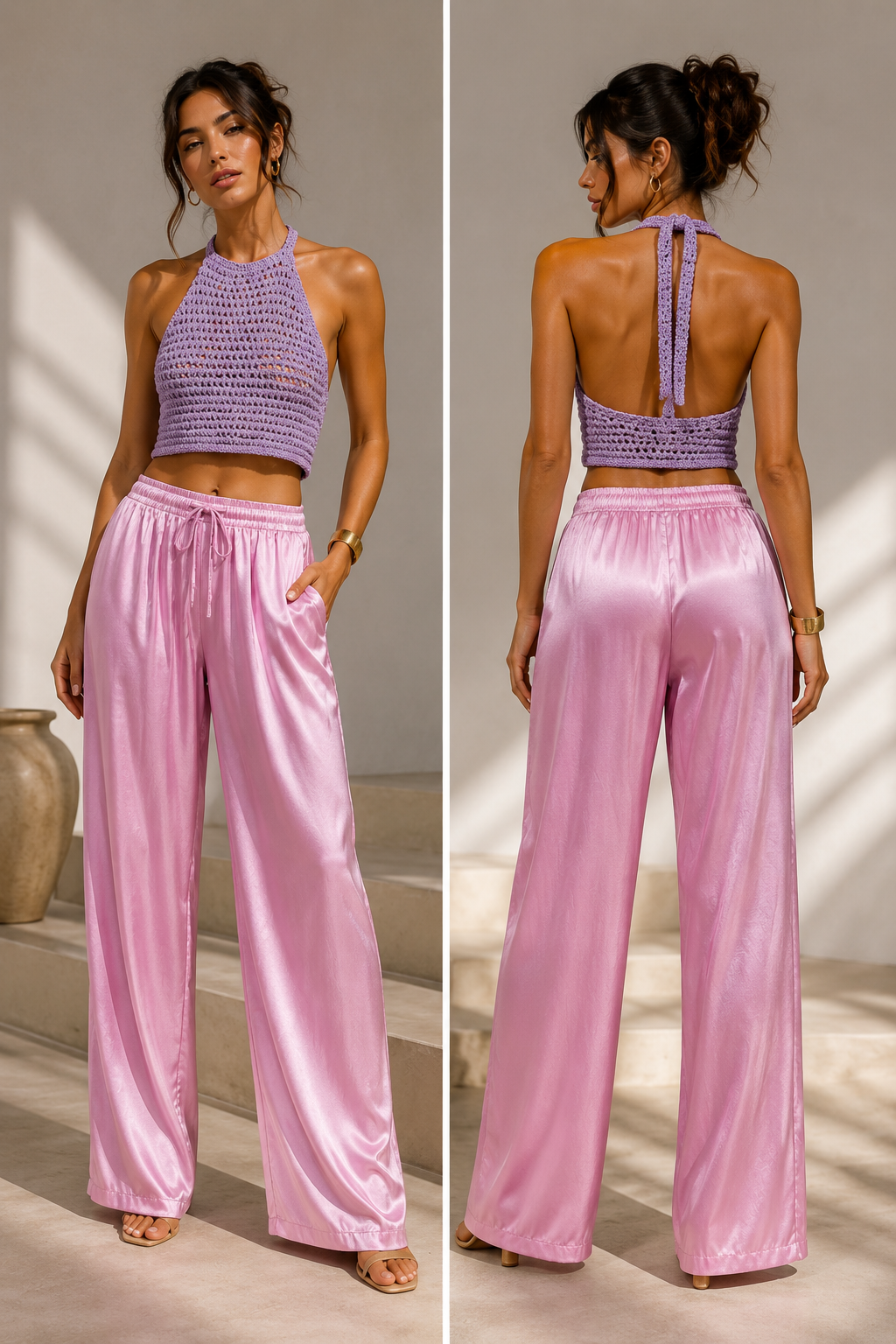 Pantaloni Satin