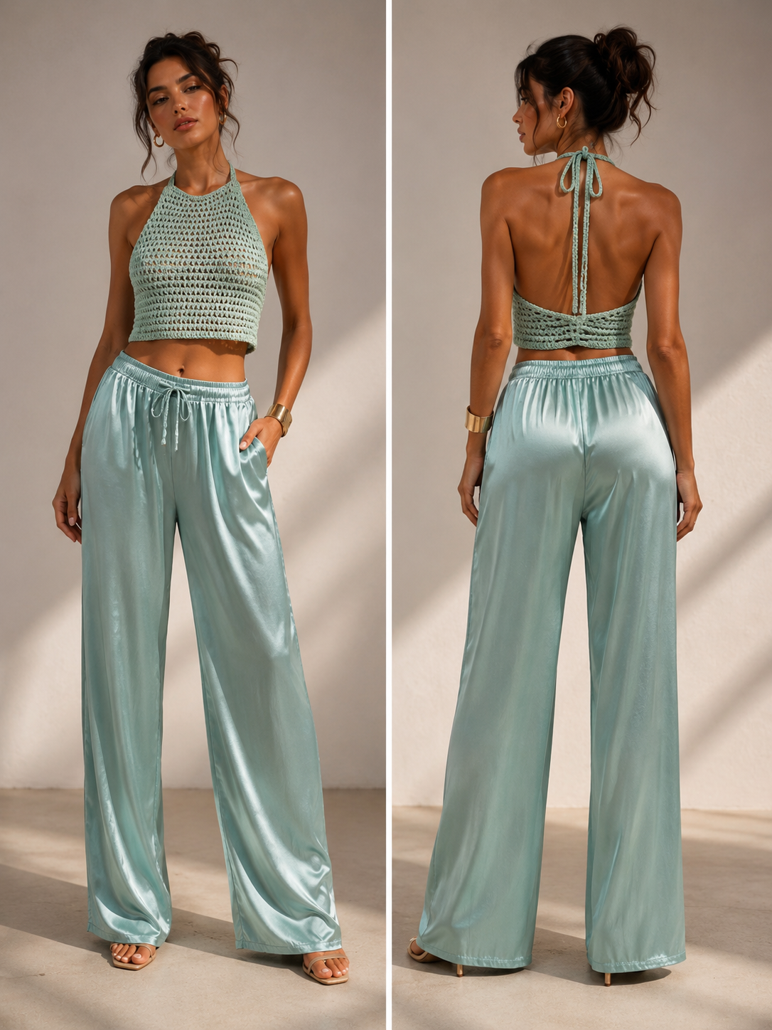 Pantaloni Satin