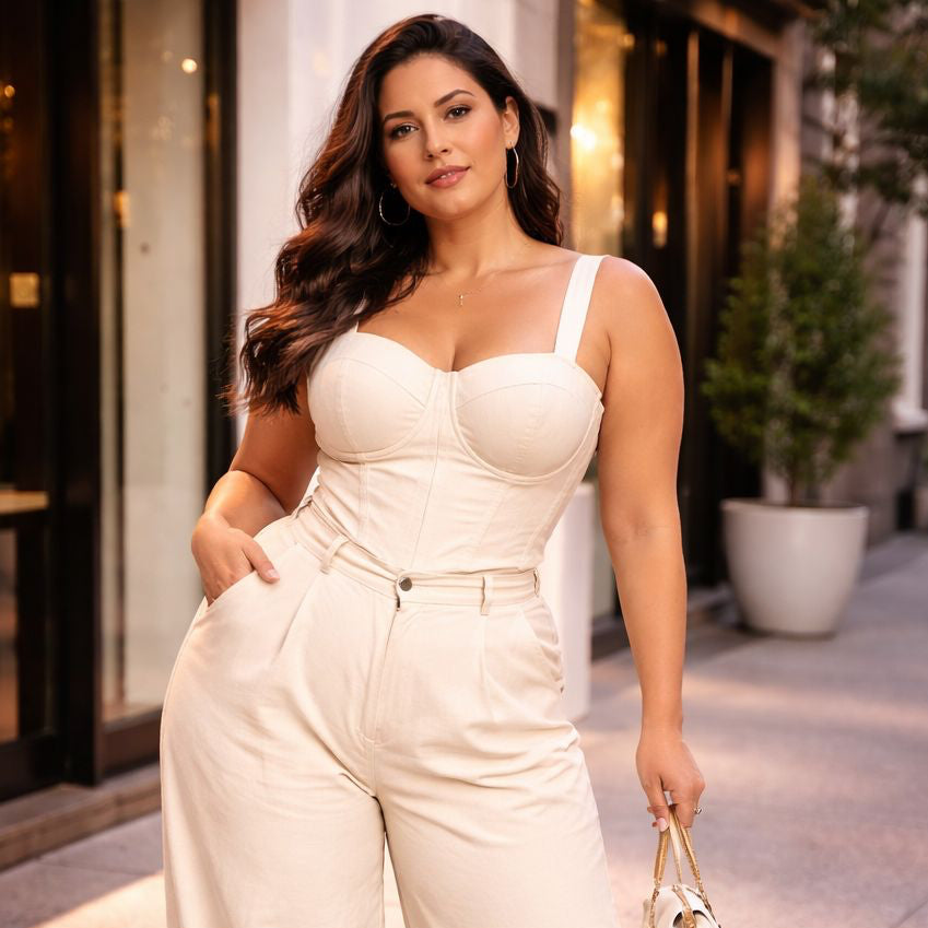 Corpetto in jeans curvy