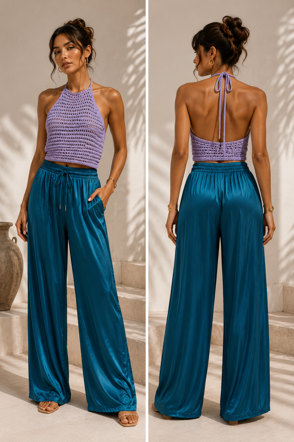 Pantaloni Satin