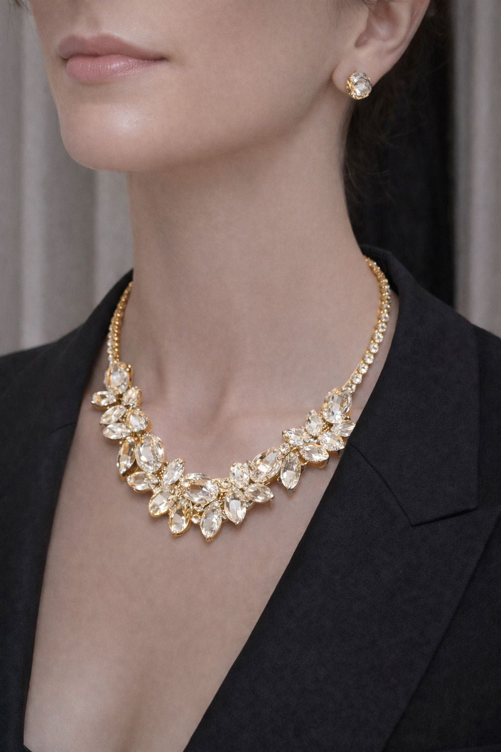 Collana e orecchini combo luce