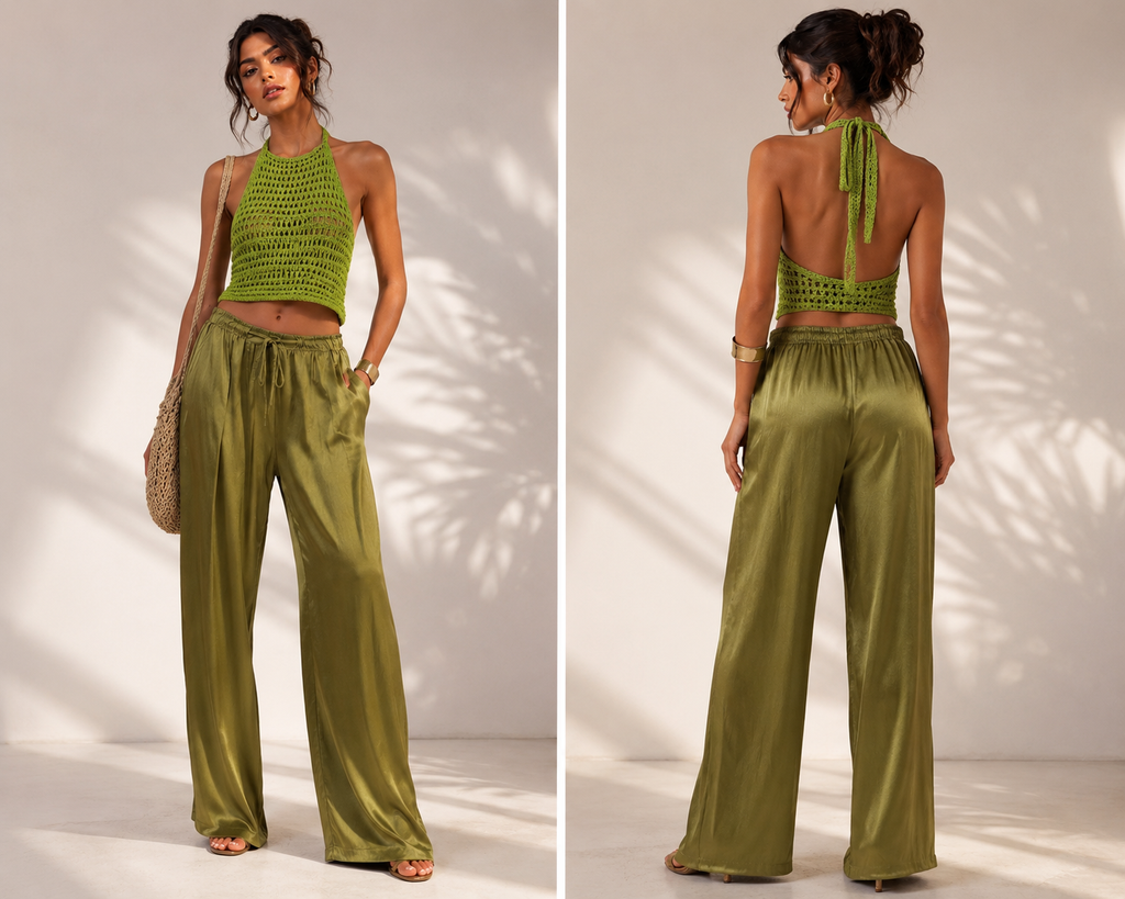 Pantaloni Satin