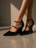Décolleté nero lucido